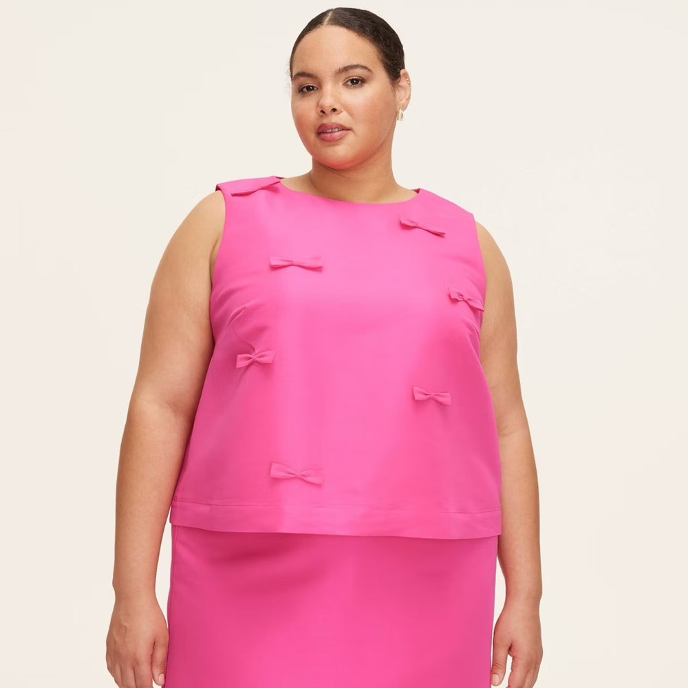 Kate Spade x Target Women's Bow Shell Tank Top Pink sz 2X